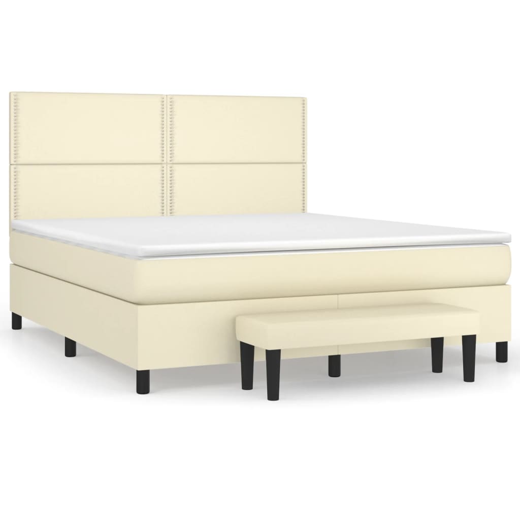 Boxspring met matras kunstleer 90x190 cm