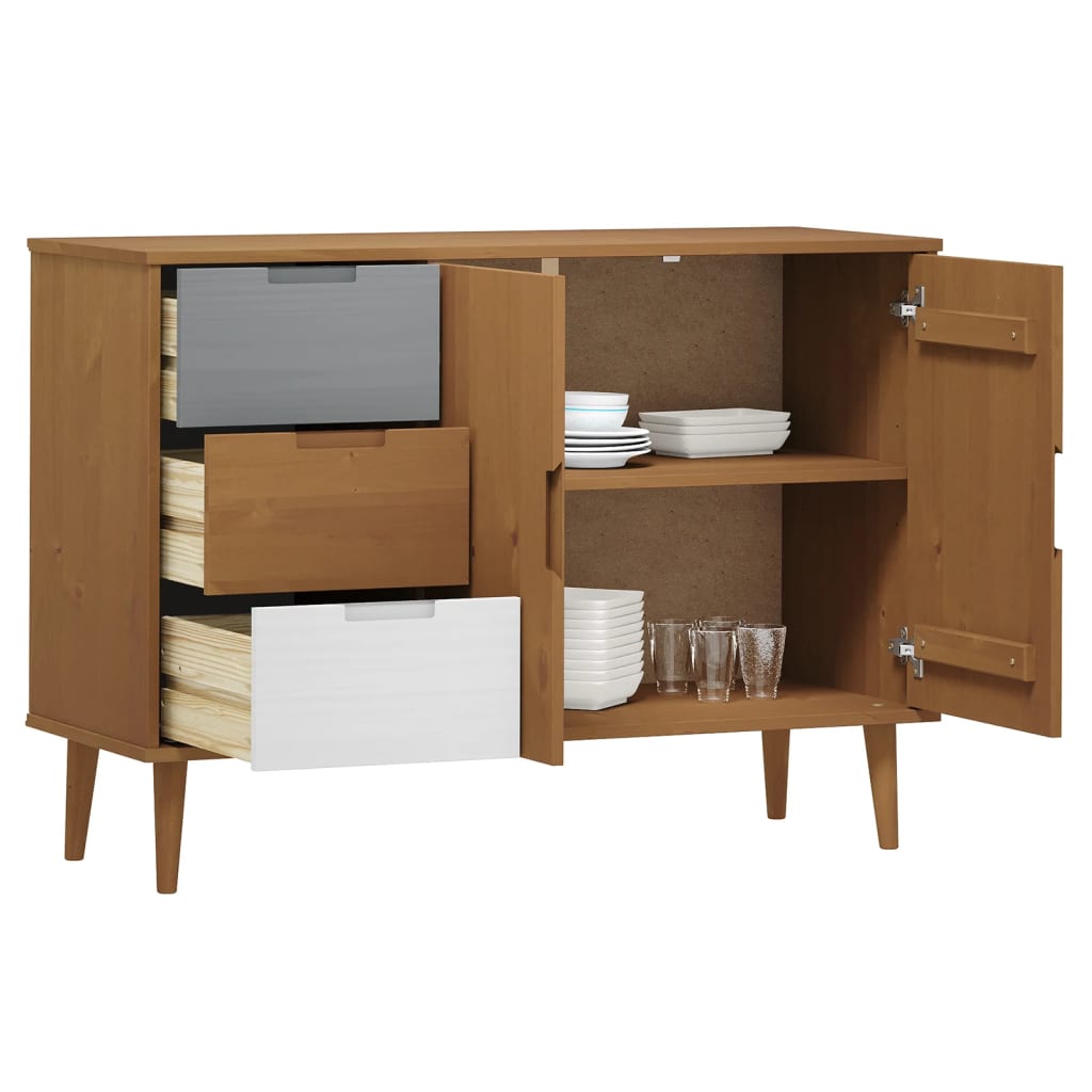 Dressoir MOLDE 113x40x80 cm massief grenenhout