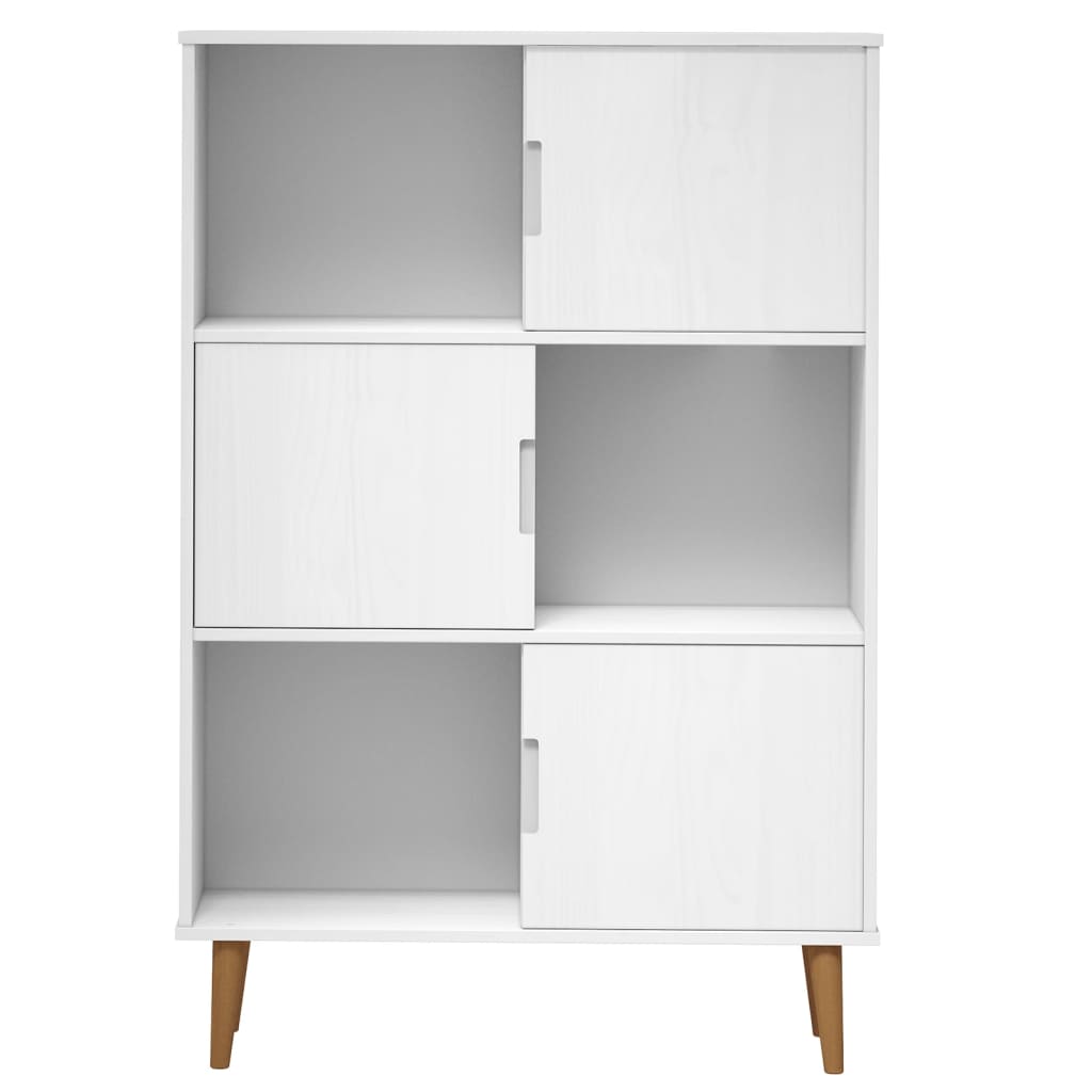 Boekenkast MOLDE 90x35x133,5 cm massief grenenhout