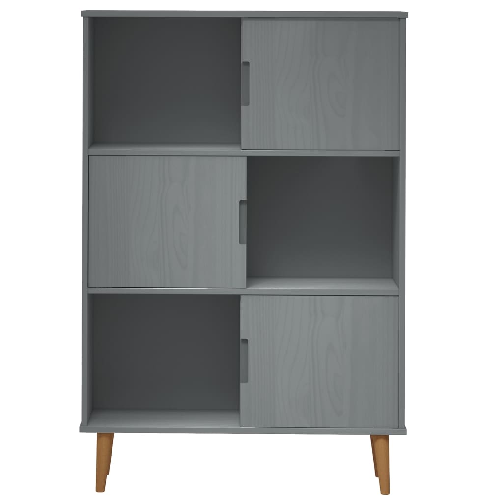 Boekenkast MOLDE 90x35x133,5 cm massief grenenhout