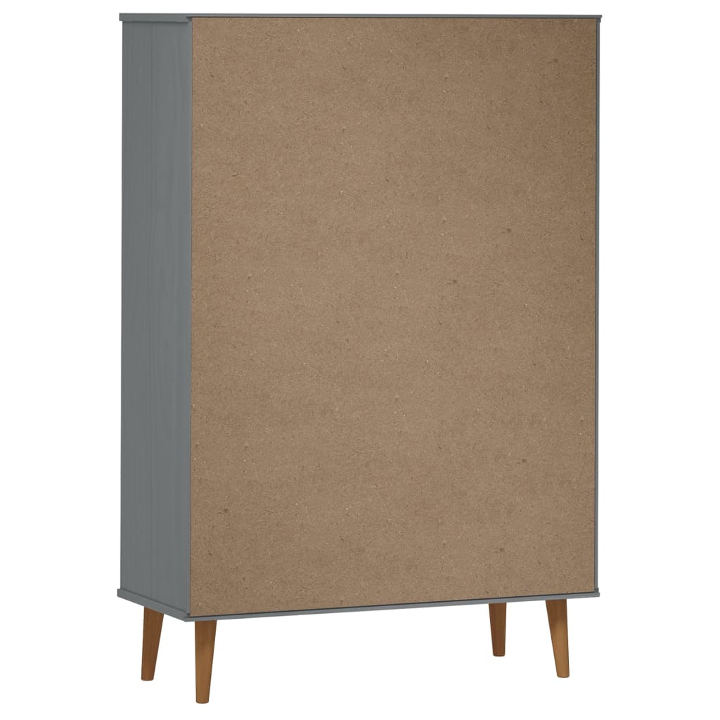 Boekenkast MOLDE 90x35x133,5 cm massief grenenhout