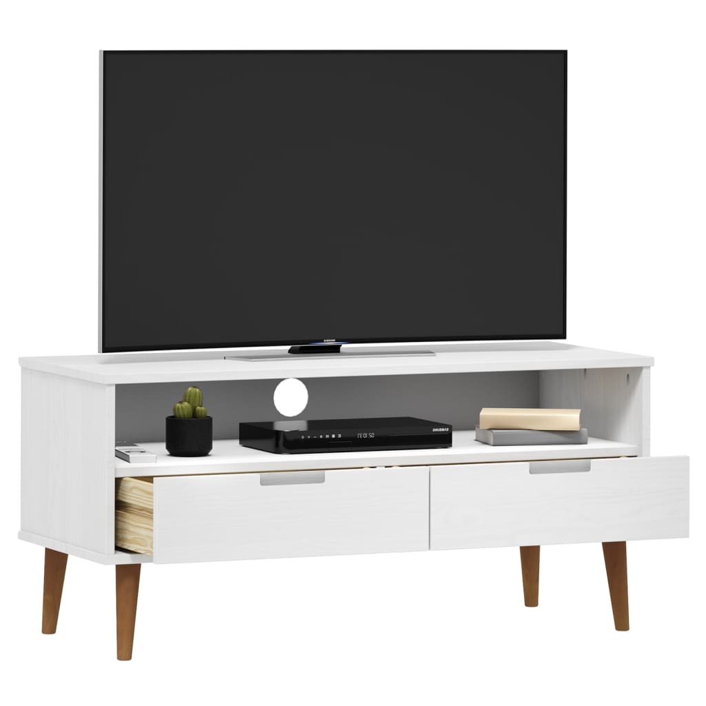 Tv-meubel MOLDE 106x40x49 cm massief grenenhout