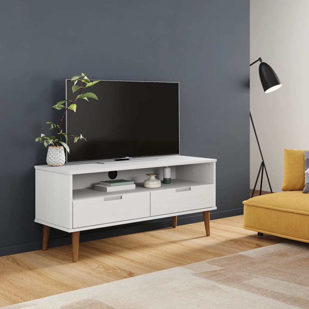 Tv-meubel MOLDE 106x40x49 cm massief grenenhout