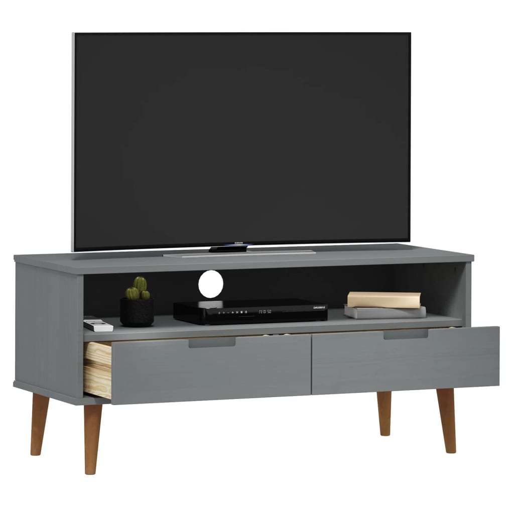 Tv-meubel MOLDE 106x40x49 cm massief grenenhout