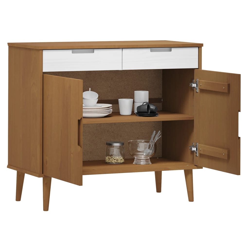 Dressoir MOLDE 90x40x80 cm massief grenenhout