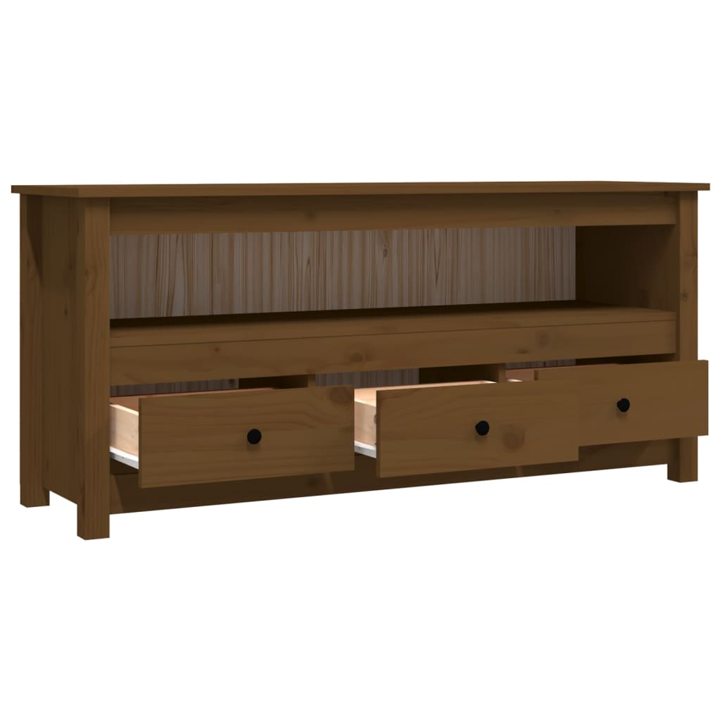 Tv-meubel 114x35x52 cm massief grenenhout