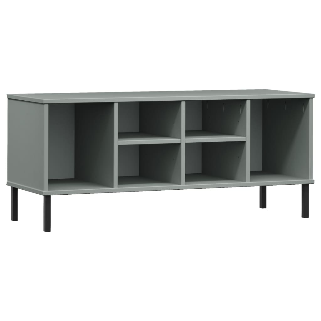 Schoenenrek met metalen poten OSLO 106x35x45 cm grenenhout