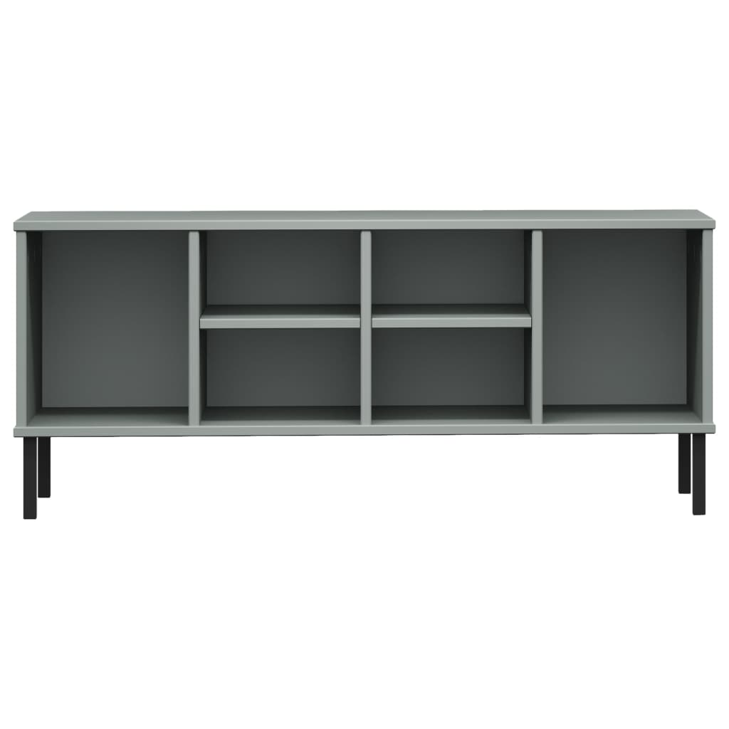 Schoenenrek met metalen poten OSLO 106x35x45 cm grenenhout