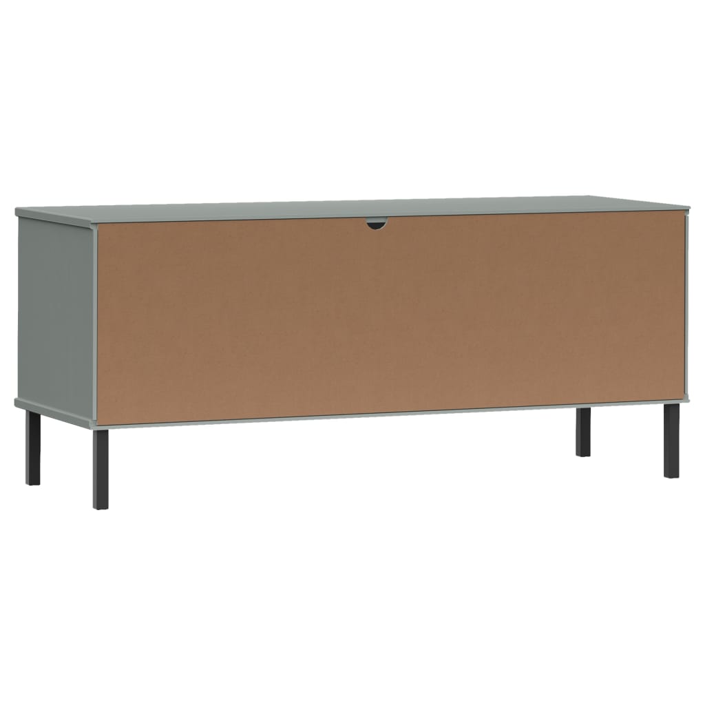 Schoenenrek met metalen poten OSLO 106x35x45 cm grenenhout