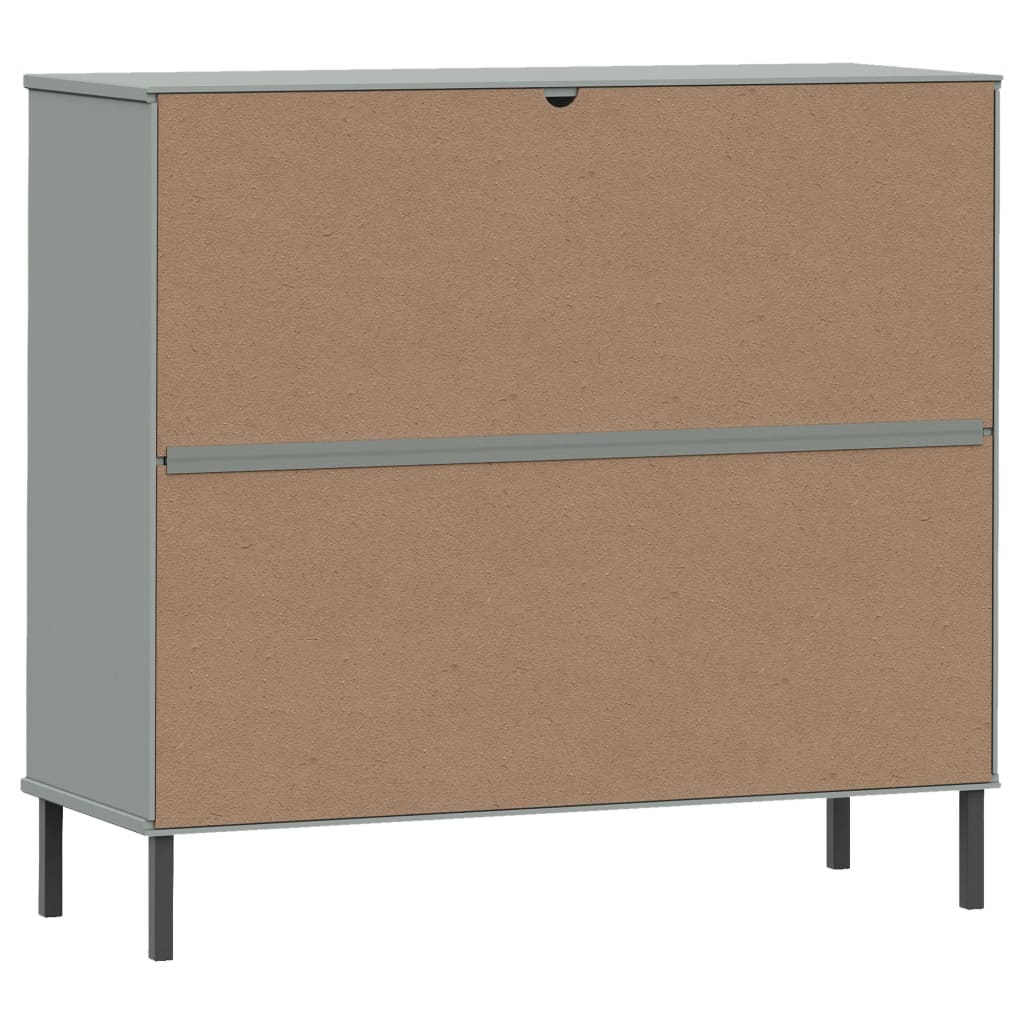 Schoenenrek met metalen poten OSLO 95x35x86 cm grenenhout