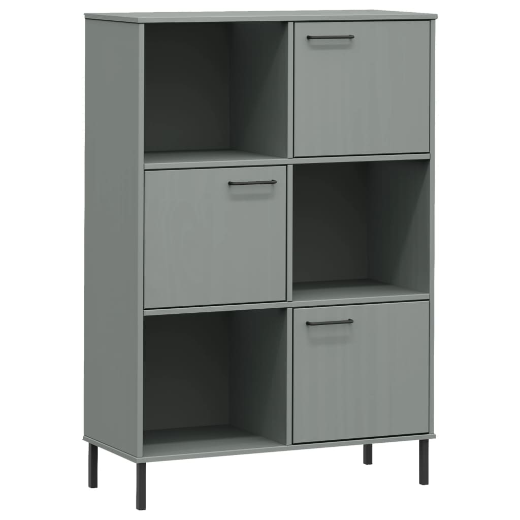 Boekenkast met metalen poten OSLO 90x35x128,5 cm hout