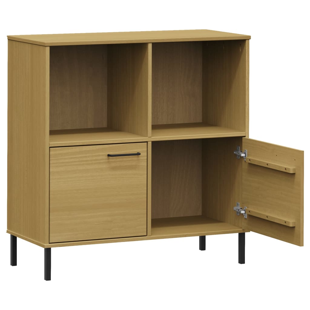 Boekenkast met metalen poten OSLO 90x35x90,5 cm hout