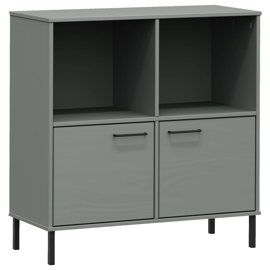 Boekenkast met metalen poten OSLO 90x35x90,5 cm hout