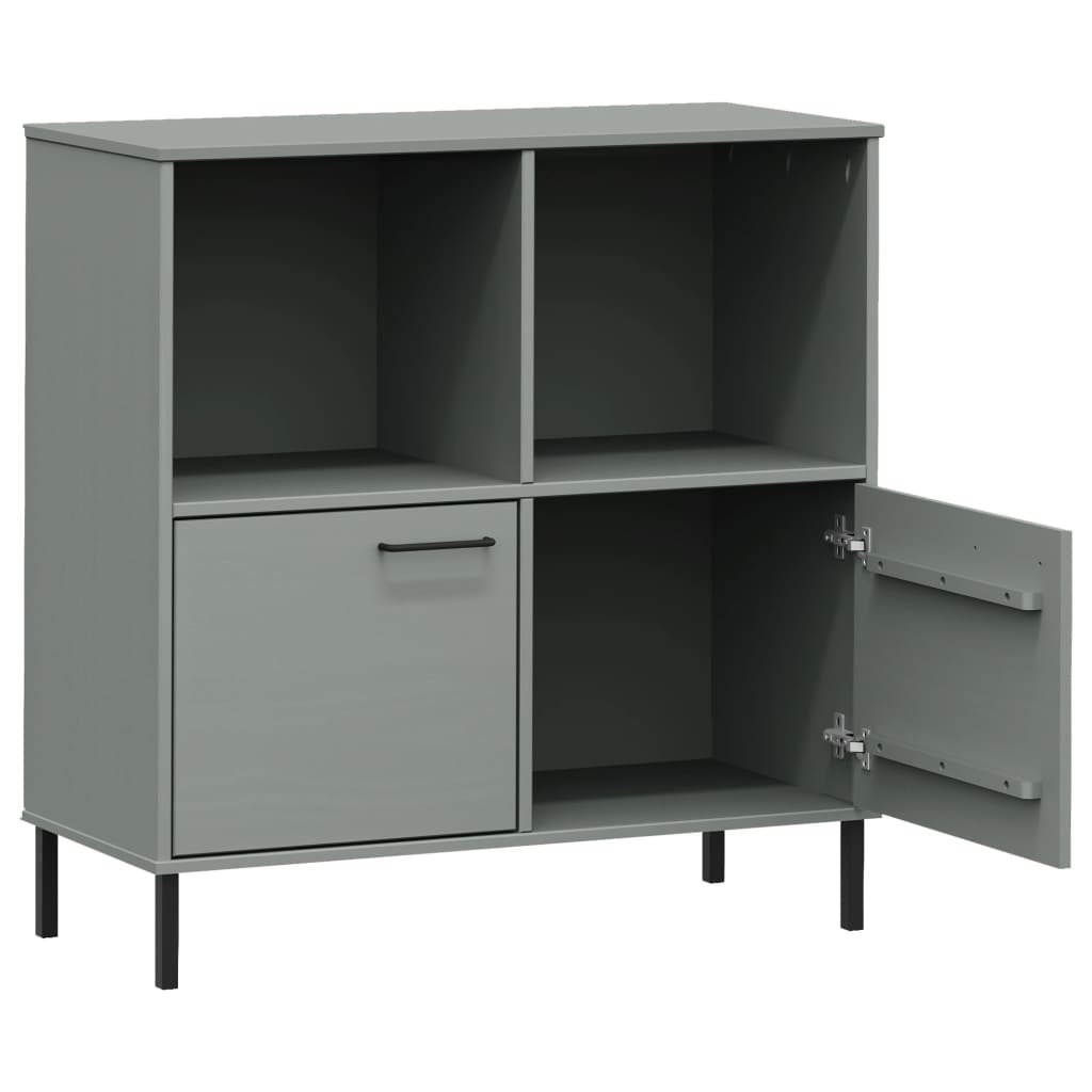 Boekenkast met metalen poten OSLO 90x35x90,5 cm hout