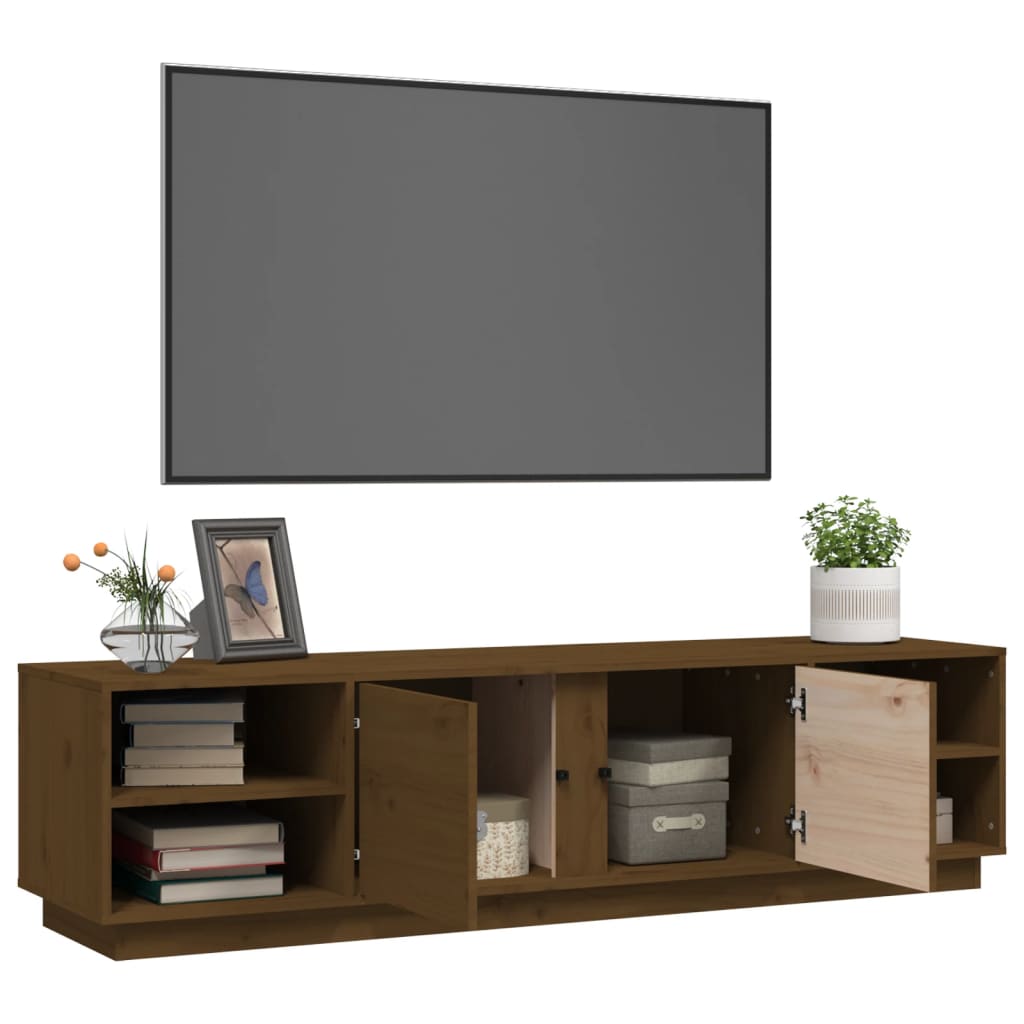 Tv-meubel 156x40x40 cm massief grenenhout