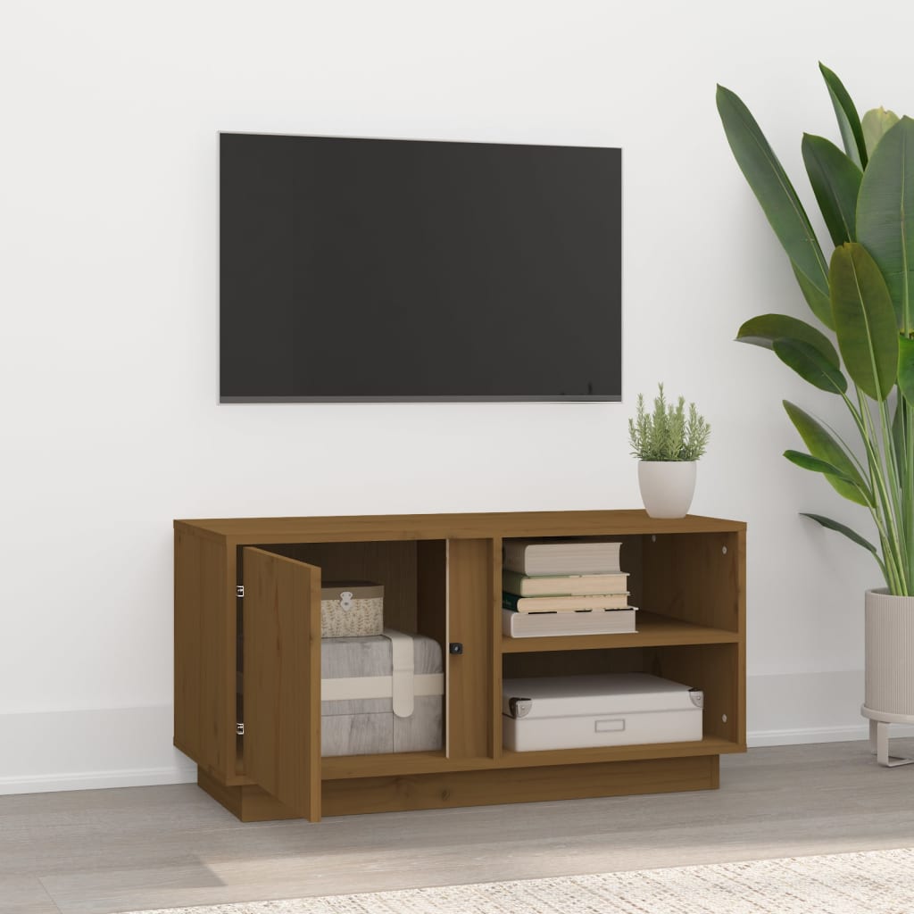 Tv-meubel 80x35x40,5 cm massief grenenhout