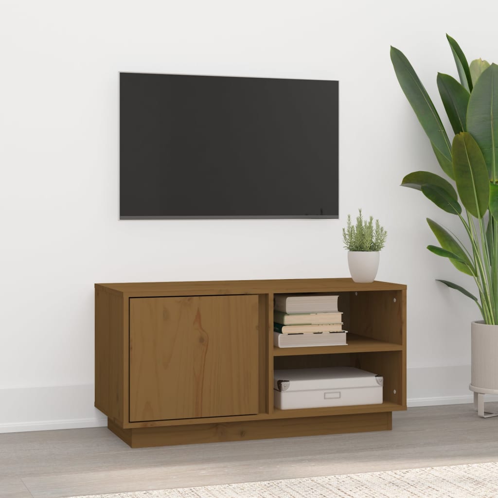 Tv-meubel 80x35x40,5 cm massief grenenhout