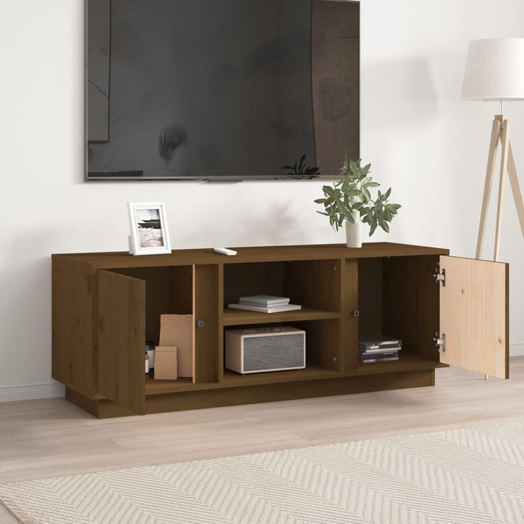 Tv-meubel 110x35x40,5 cm massief grenenhout