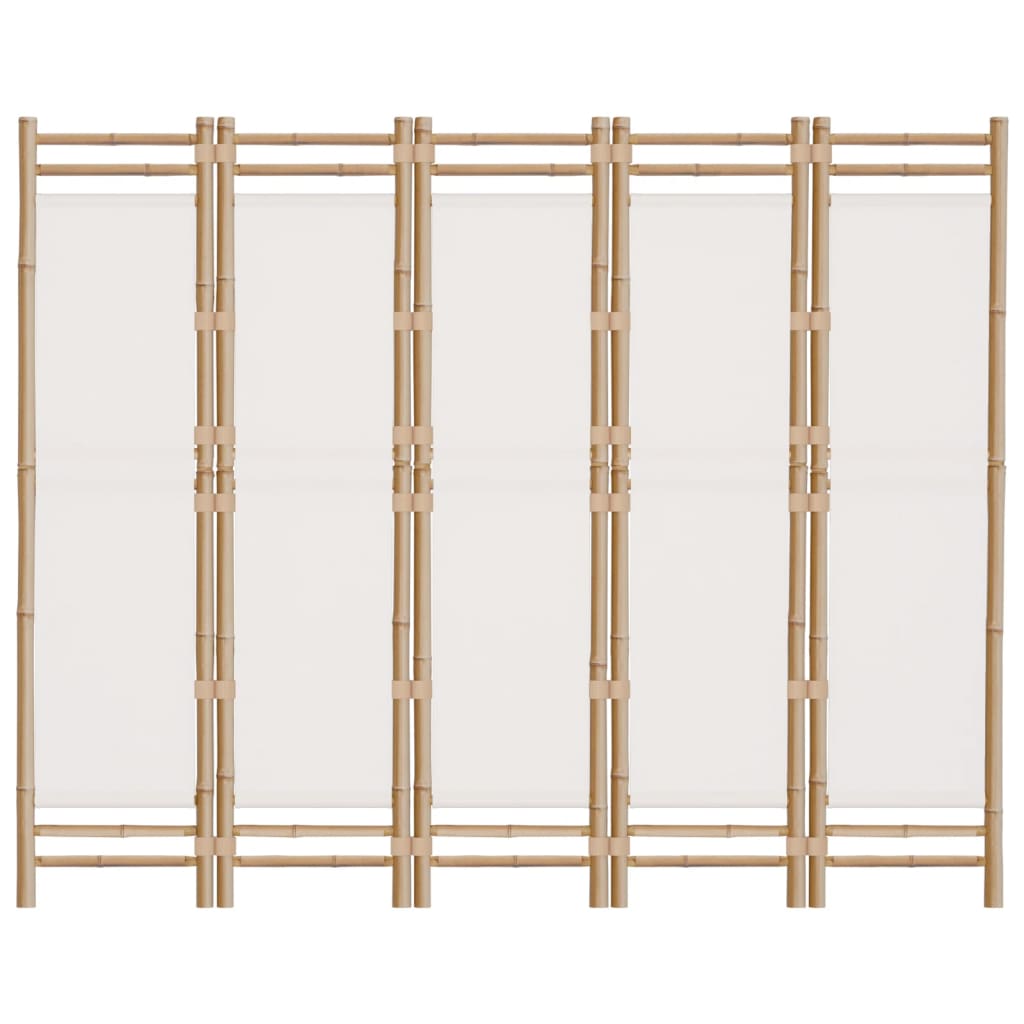 Kamerscherm 3-panelen inklapbaar 120 cm bamboe en canvas