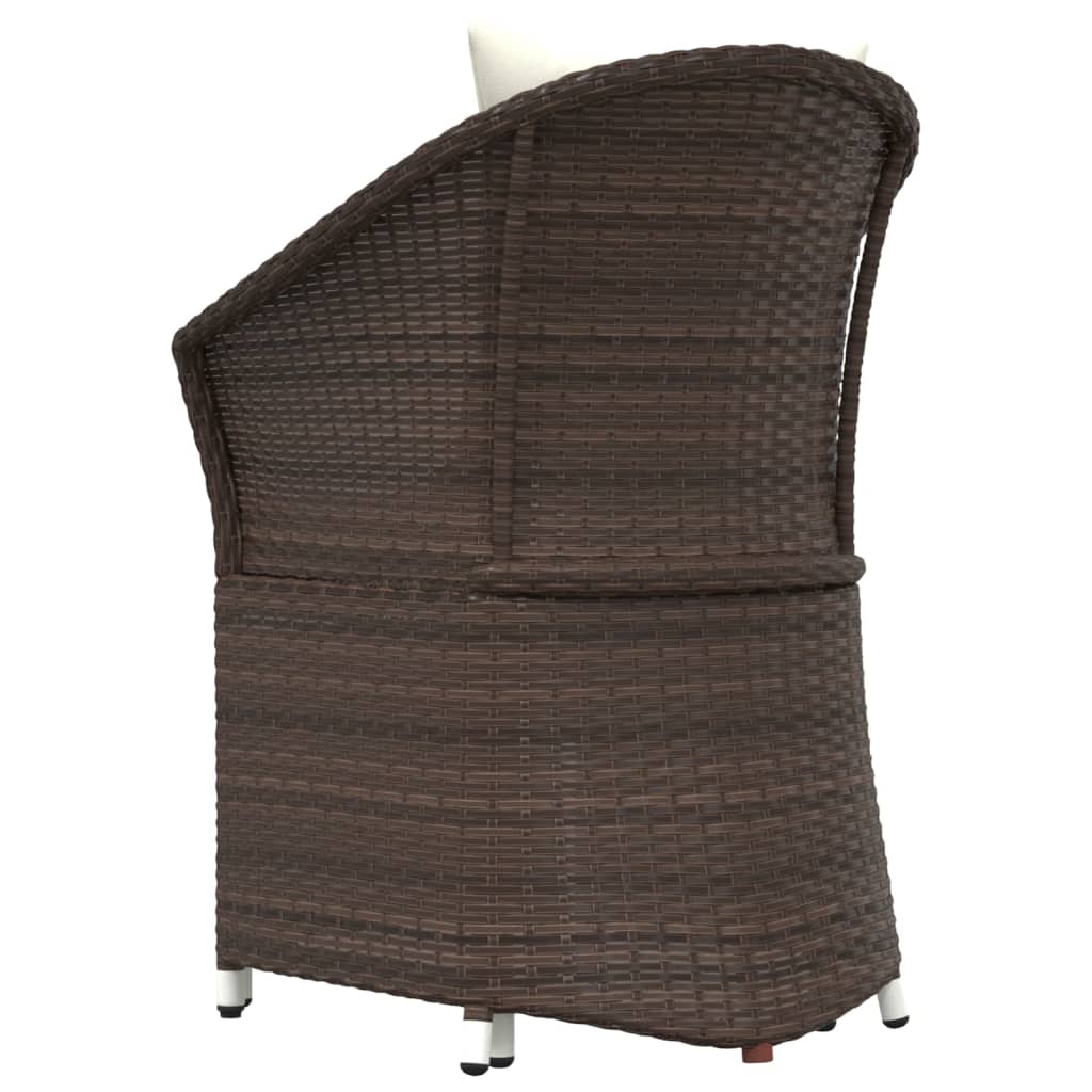 2-delige Loungeset met kussens poly rattan