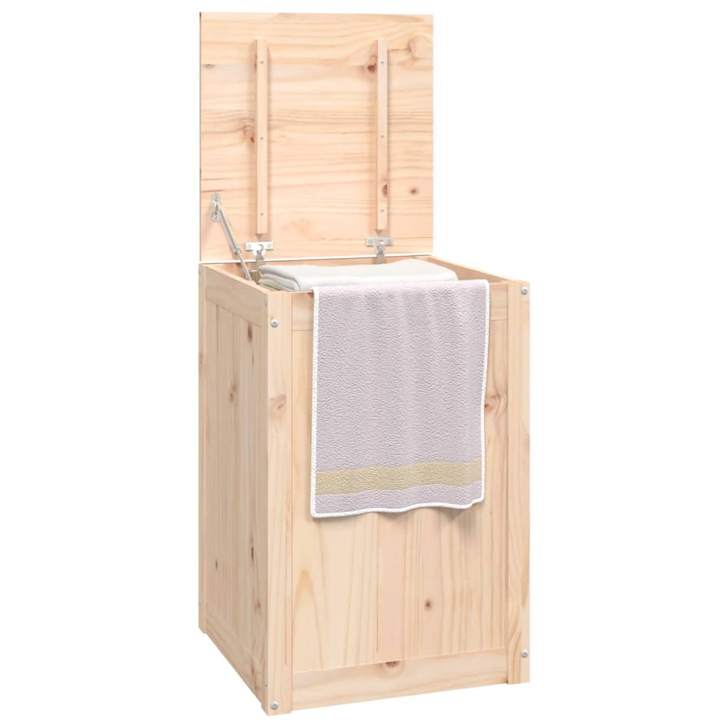 Wasmand 44x44x66 cm massief grenenhout