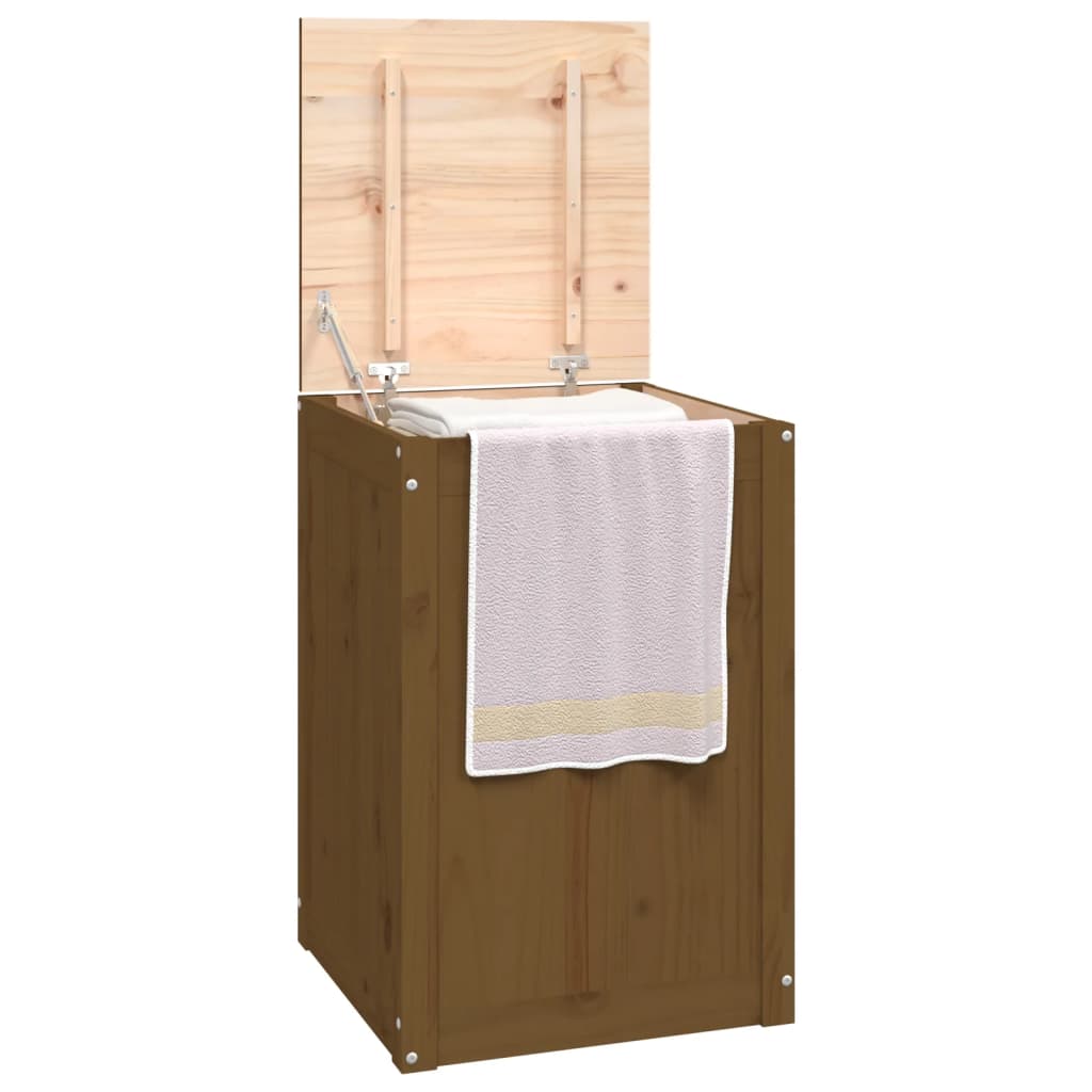 Wasmand 44x44x66 cm massief grenenhout