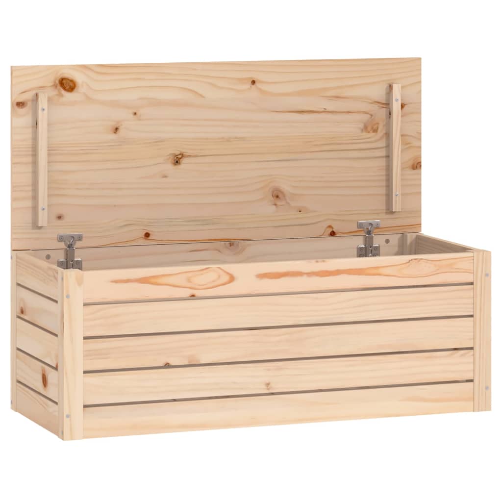 Opbergbox 109x36,5x33 cm massief grenenhout