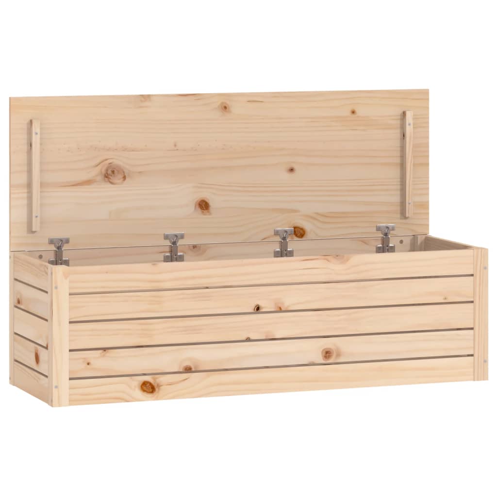 Opbergbox 109x36,5x33 cm massief grenenhout