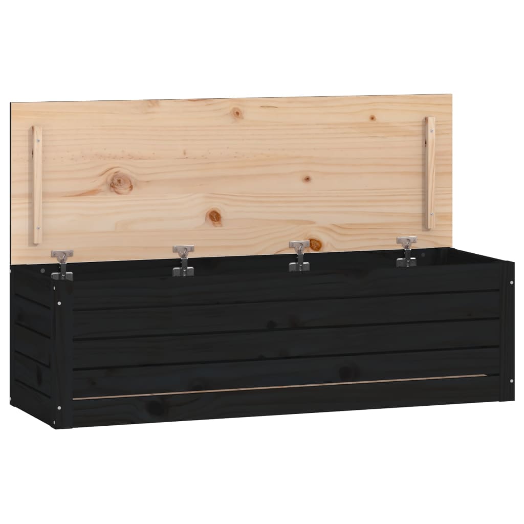 Opbergbox 109x36,5x33 cm massief grenenhout