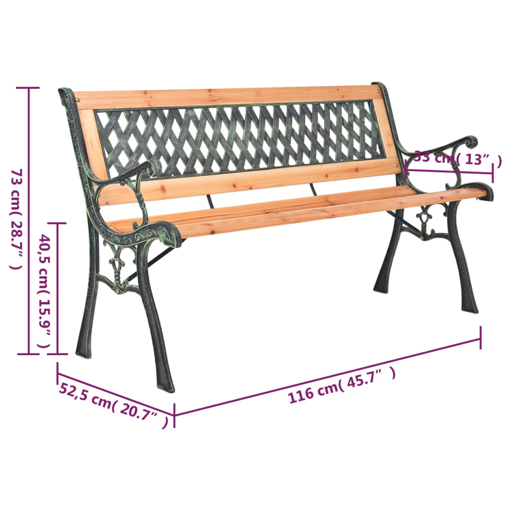 Tuinbank 122 cm massief vurenhout