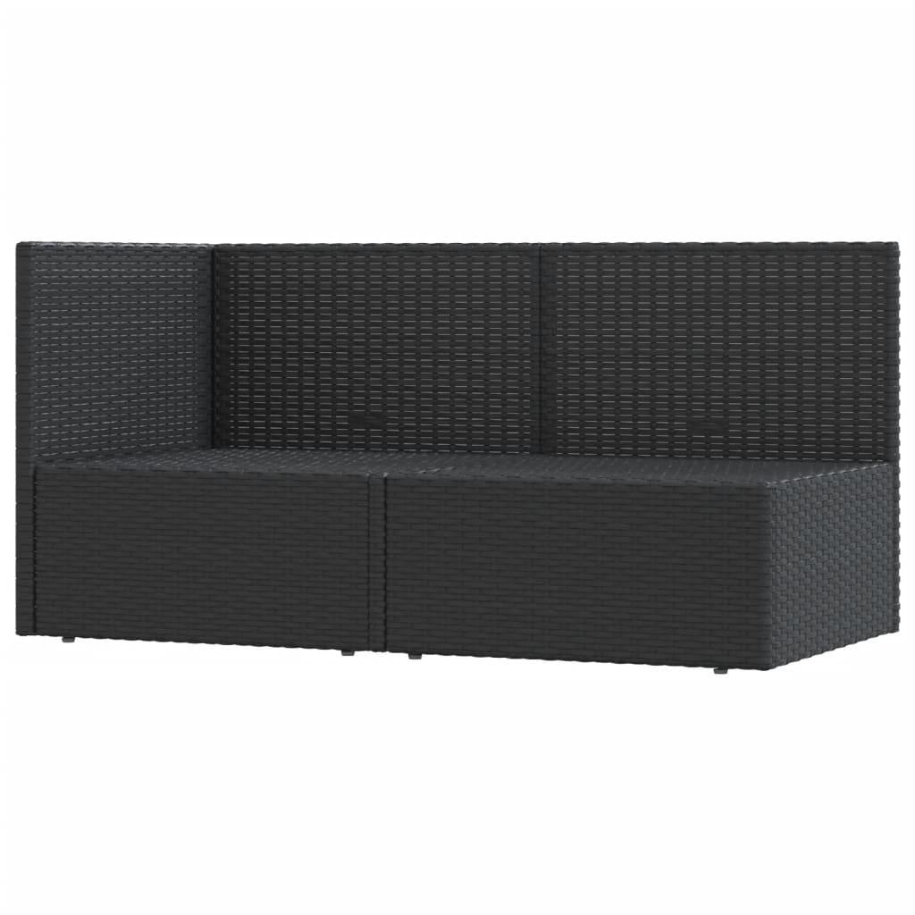 5-delige Loungeset met kussens poly rattan