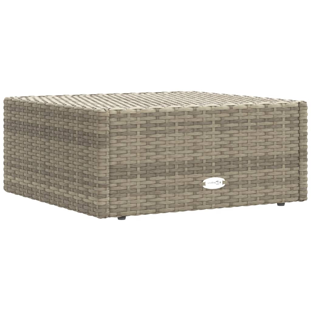 Tuinvoetenbank met kussen poly rattan