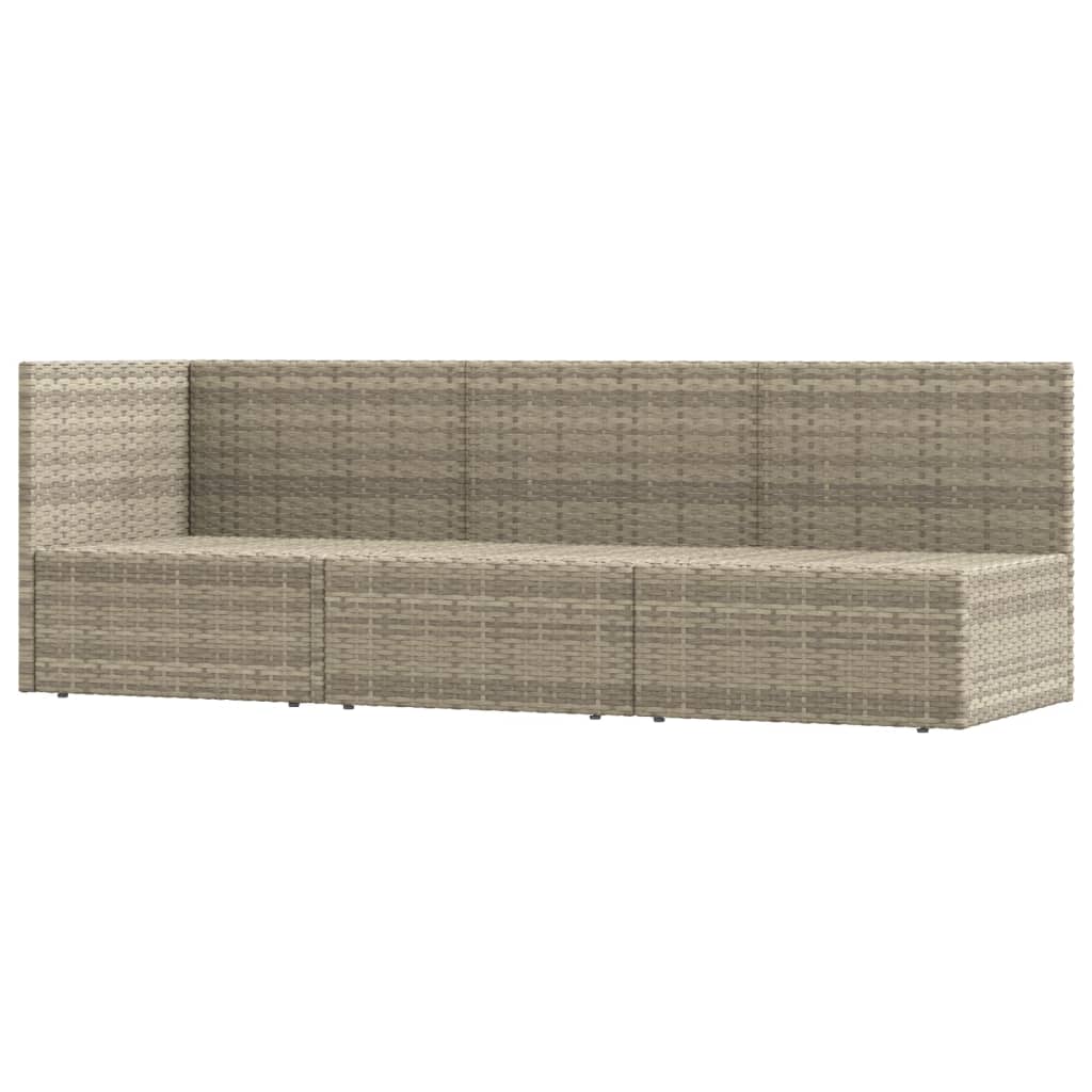 5-delige Loungeset met kussens poly rattan