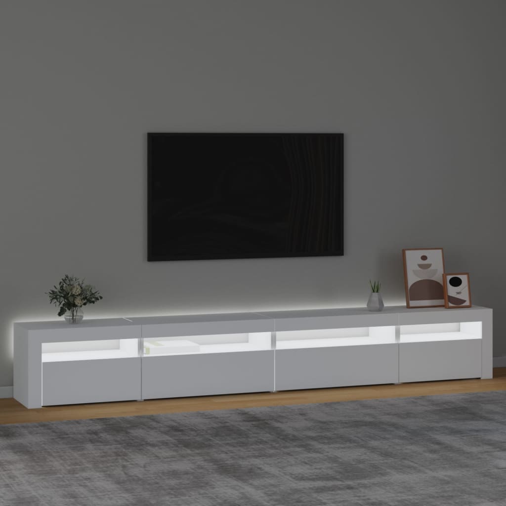 Tv-meubel met LED-verlichting 270x35x40 cm eikenkleurig