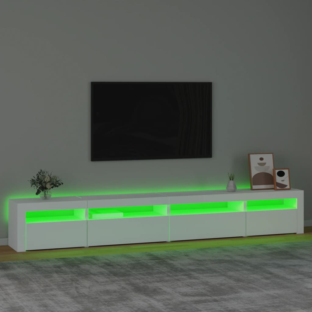 Tv-meubel met LED-verlichting 270x35x40 cm eikenkleurig