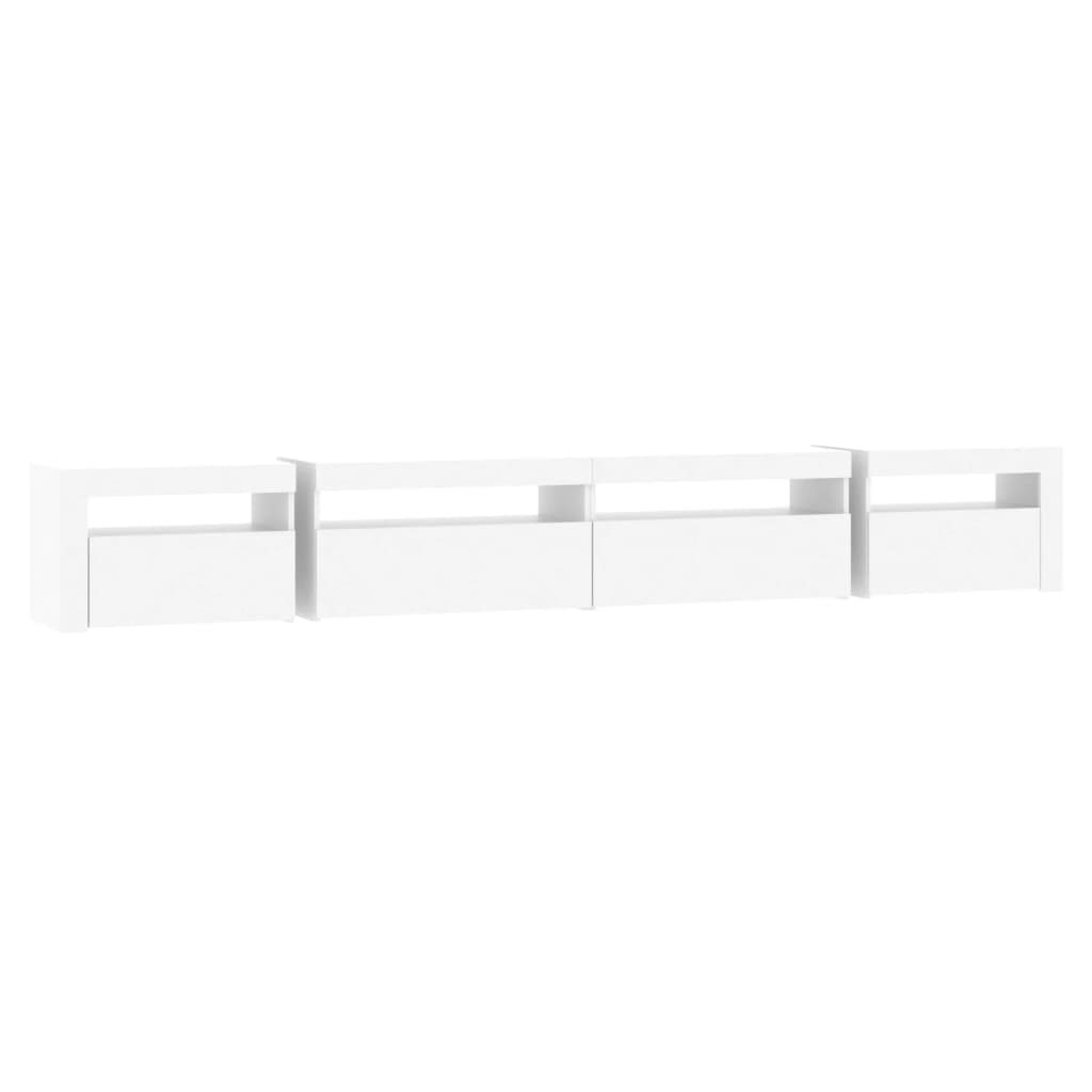 Tv-meubel met LED-verlichting 270x35x40 cm eikenkleurig