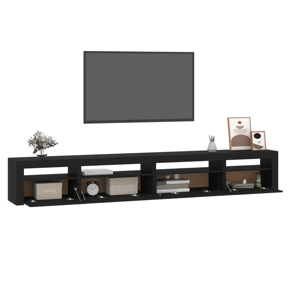 Tv-meubel met LED-verlichting 270x35x40 cm eikenkleurig