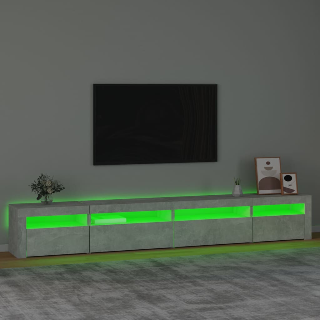 Tv-meubel met LED-verlichting 270x35x40 cm eikenkleurig