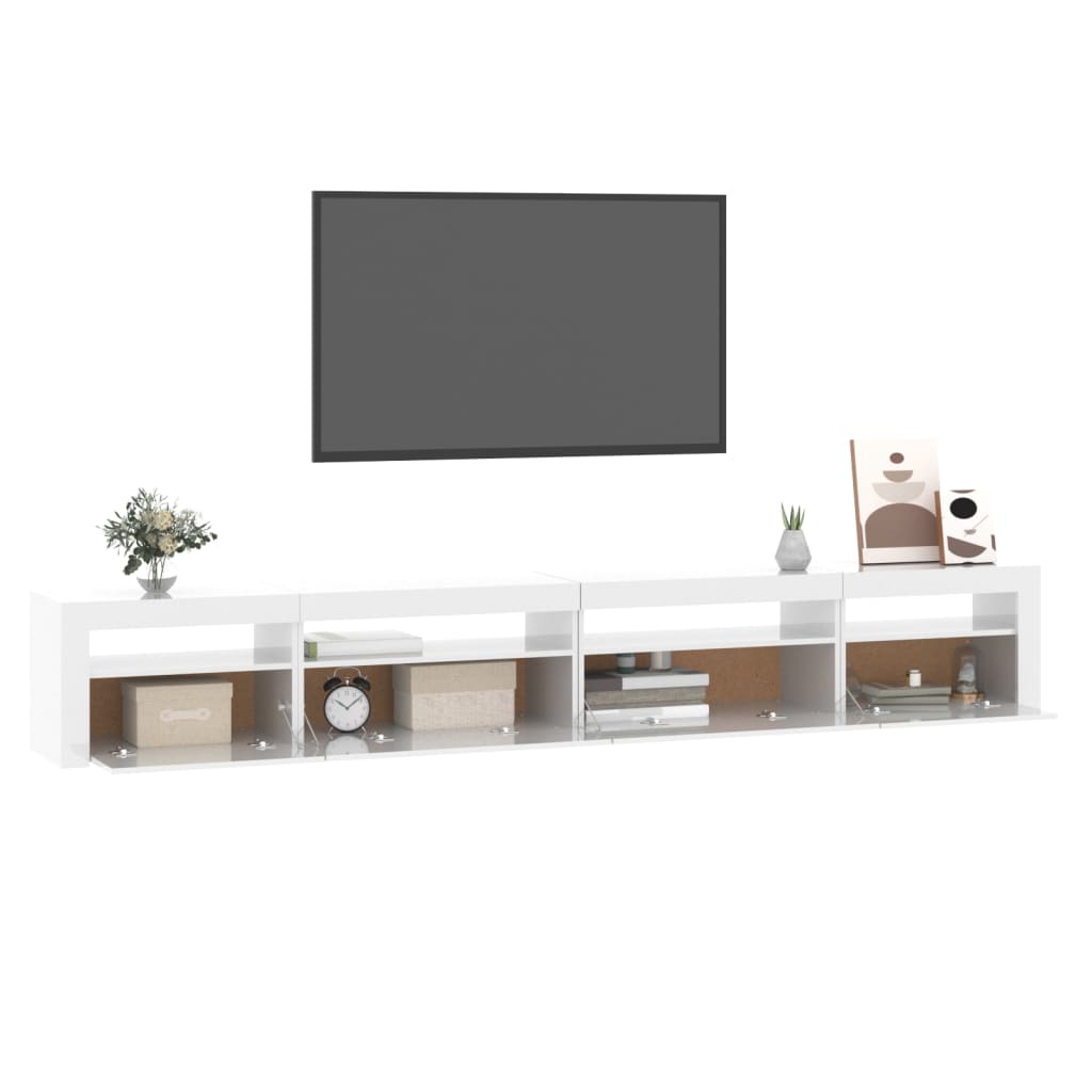 Tv-meubel met LED-verlichting 270x35x40 cm eikenkleurig