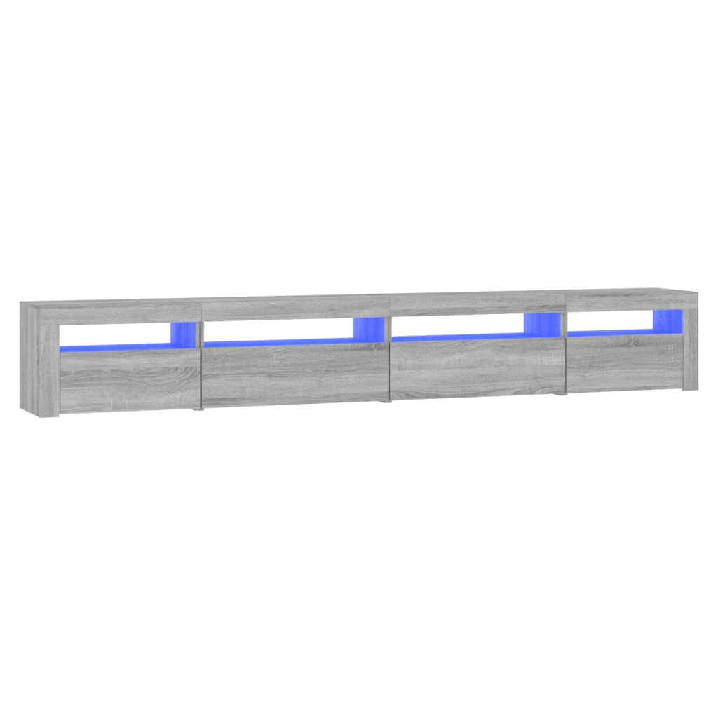 Tv-meubel met LED-verlichting 270x35x40 cm eikenkleurig