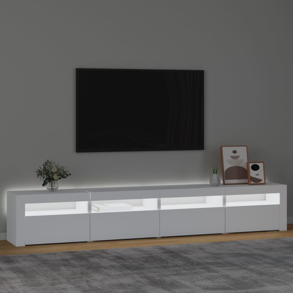 Tv-meubel met LED-verlichting 270x35x40 cm eikenkleurig