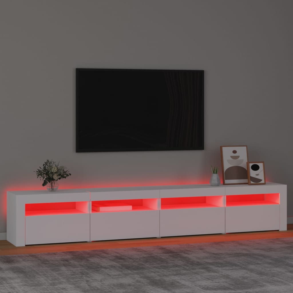 Tv-meubel met LED-verlichting 270x35x40 cm eikenkleurig