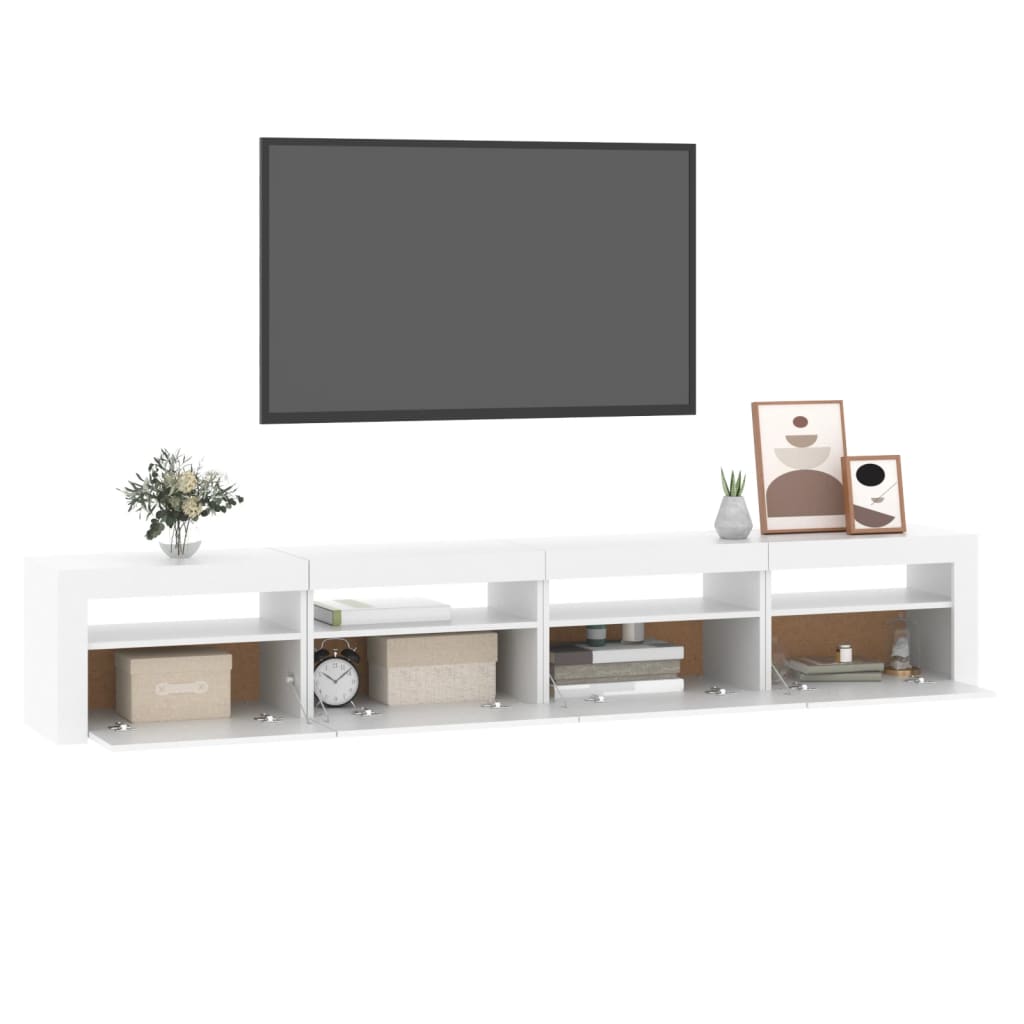 Tv-meubel met LED-verlichting 270x35x40 cm eikenkleurig