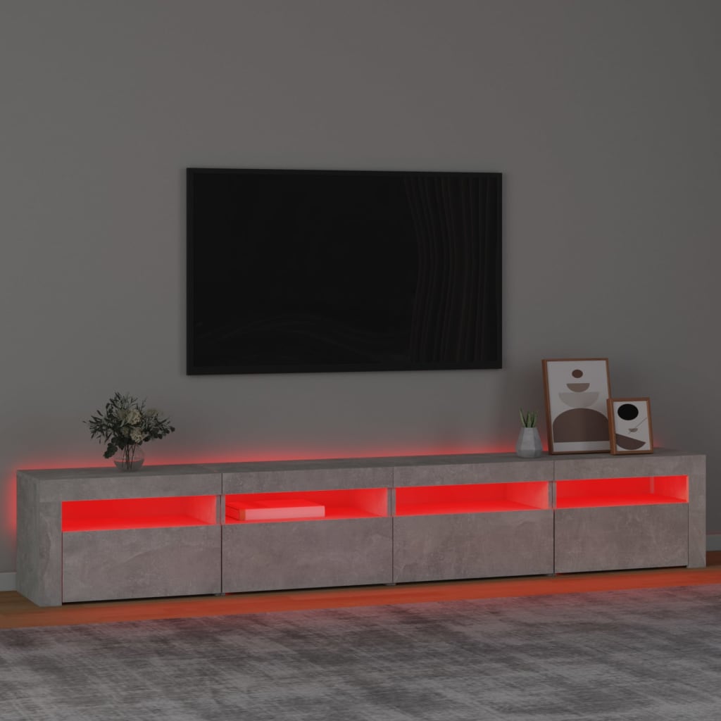 Tv-meubel met LED-verlichting 270x35x40 cm eikenkleurig