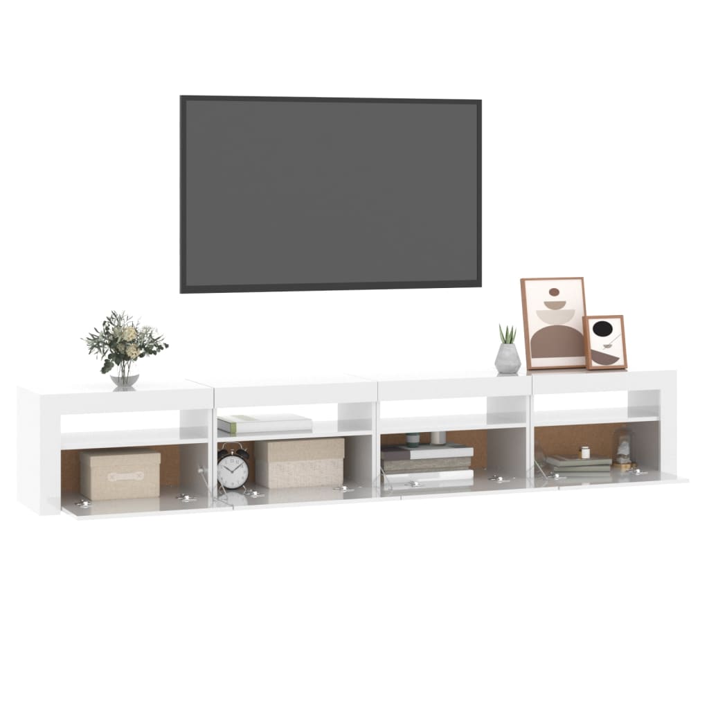 Tv-meubel met LED-verlichting 270x35x40 cm eikenkleurig