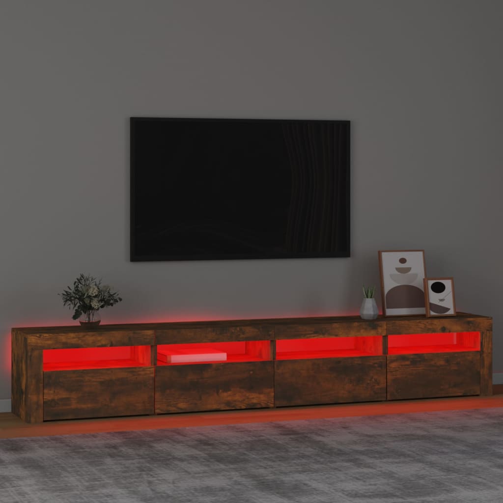 Tv-meubel met LED-verlichting 240x35x40 cm