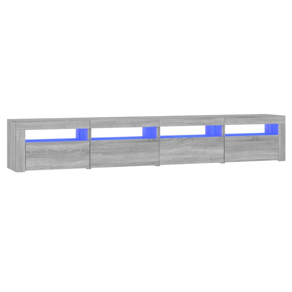 Tv-meubel met LED-verlichting 270x35x40 cm eikenkleurig