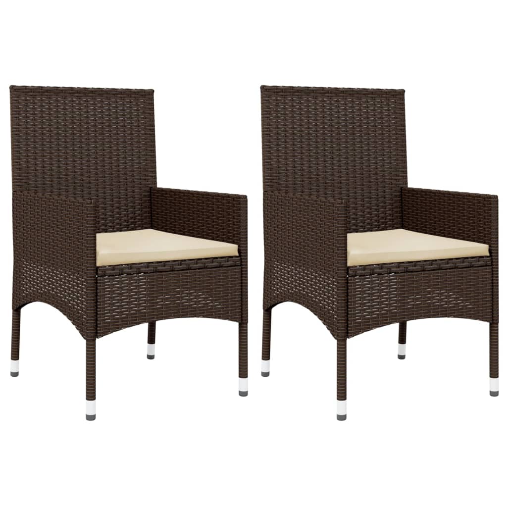 4-delige Loungeset met kussens poly rattan