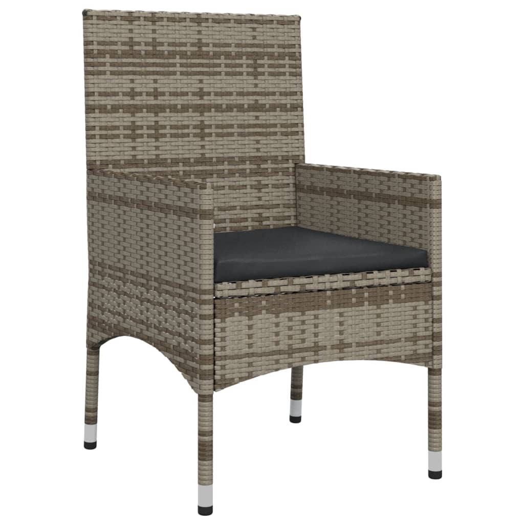 4-delige Loungeset met kussens poly rattan