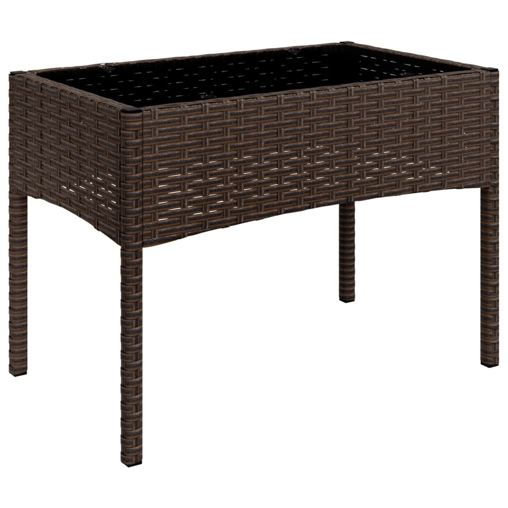 4-delige Loungeset met kussens poly rattan